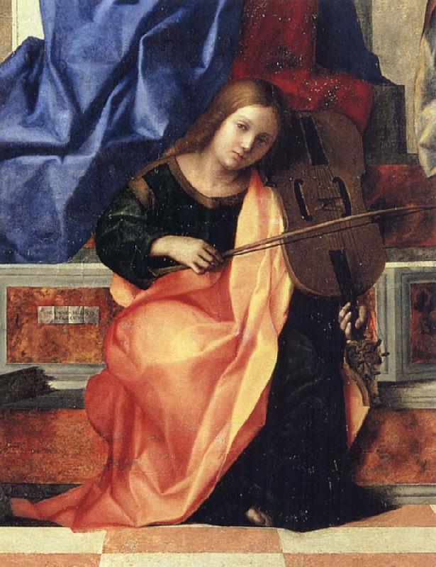 Gentile Bellini Detail of Pala di San Zaccaria oil painting image
